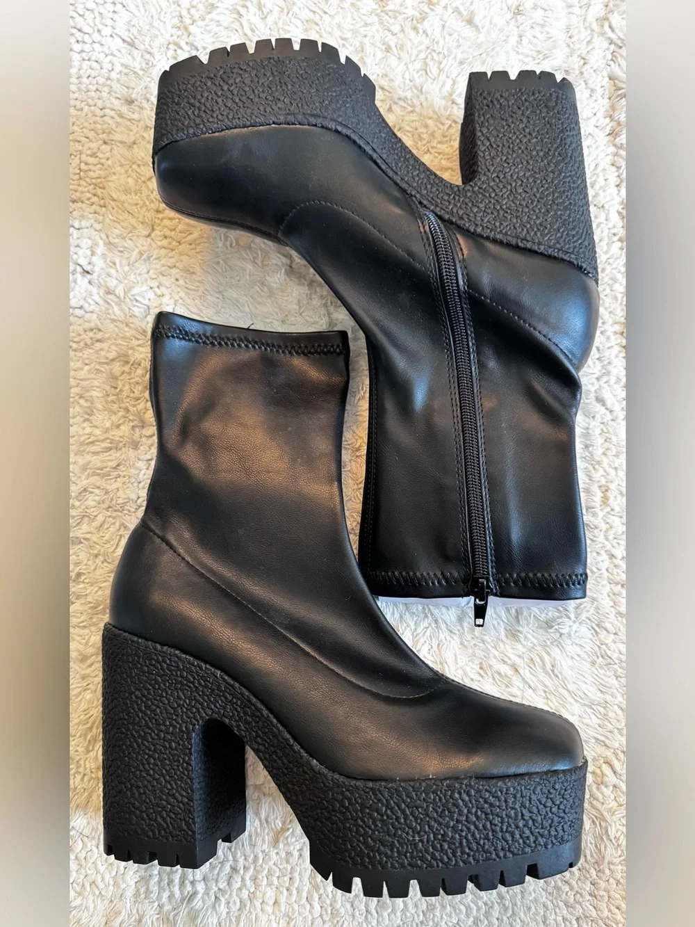 ASOS Black Chunky Platform Sock Boots